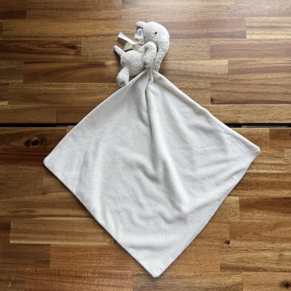Jellycat Elephant Security Blanket Lovey Baby Plush Soother Toy Beige Retired‎